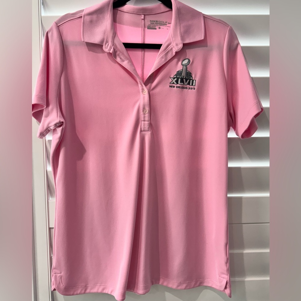 Women’s Nike Dri-Fit Super Bowl Pink Polo